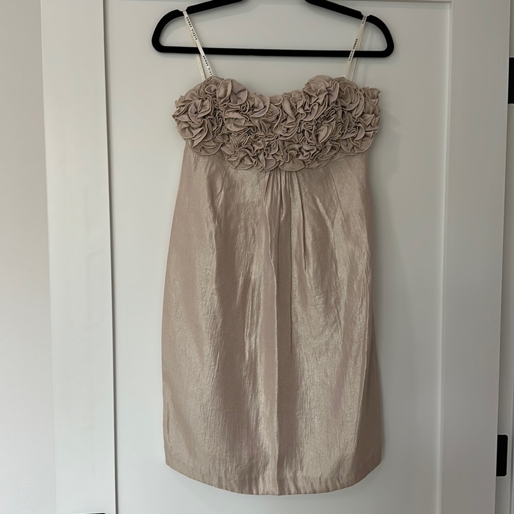 Alexia Admor Champagne strapless dress Small